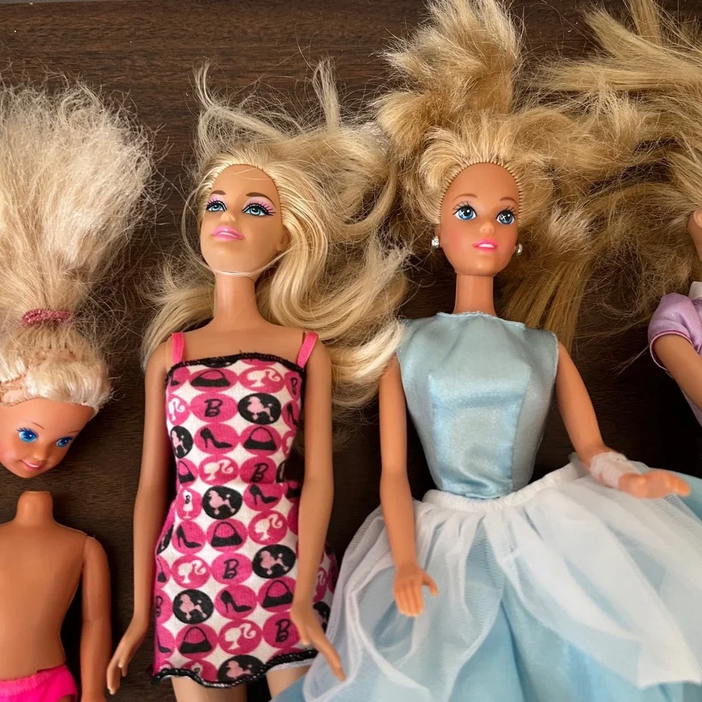 Mattel Barbie Doll Lot Assorted Outfits Parts and Repair Mixed Condition 10pc